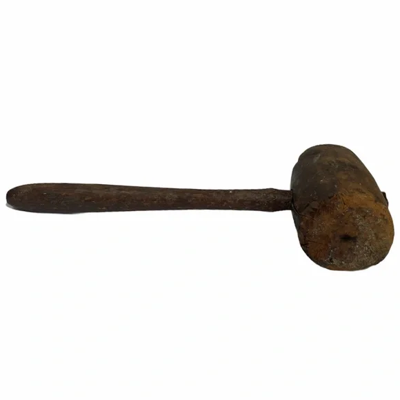 Primitive Wooden Mallet Handmade Vintage Antique Kitchen Utensil Farmhouse Decor